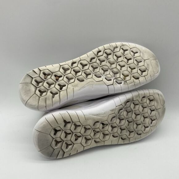 Mens Size 9.5 Nike Free RN 2018 942836-100 White Running Shoes Sneakers - Picture 8 of 10
